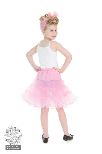 Hearts & Roses - Kinder Petticoat pink 3-layer