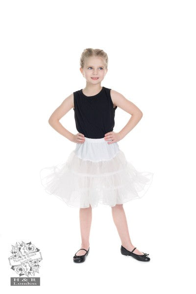 Hearts & Roses - Kinder-Petticoat weiß 3-lagig