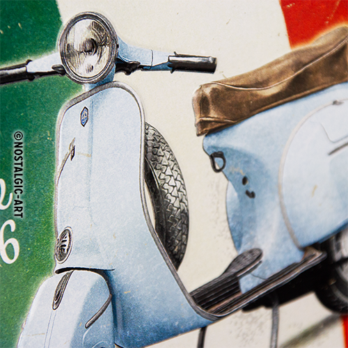 Tin postcard - Vespa Italian Legend