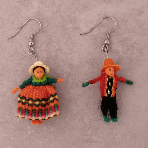 Worry Doll Earring Set Man and Woman