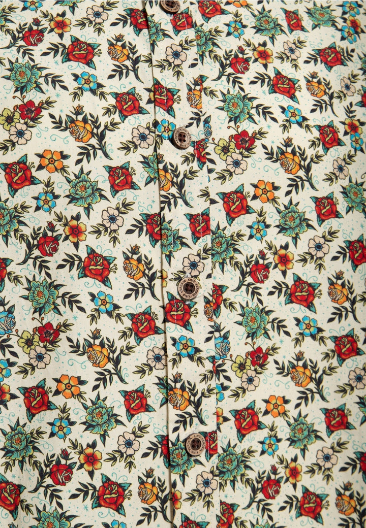 King Kerosin - Kurzarmhemd Tattoo Flowers