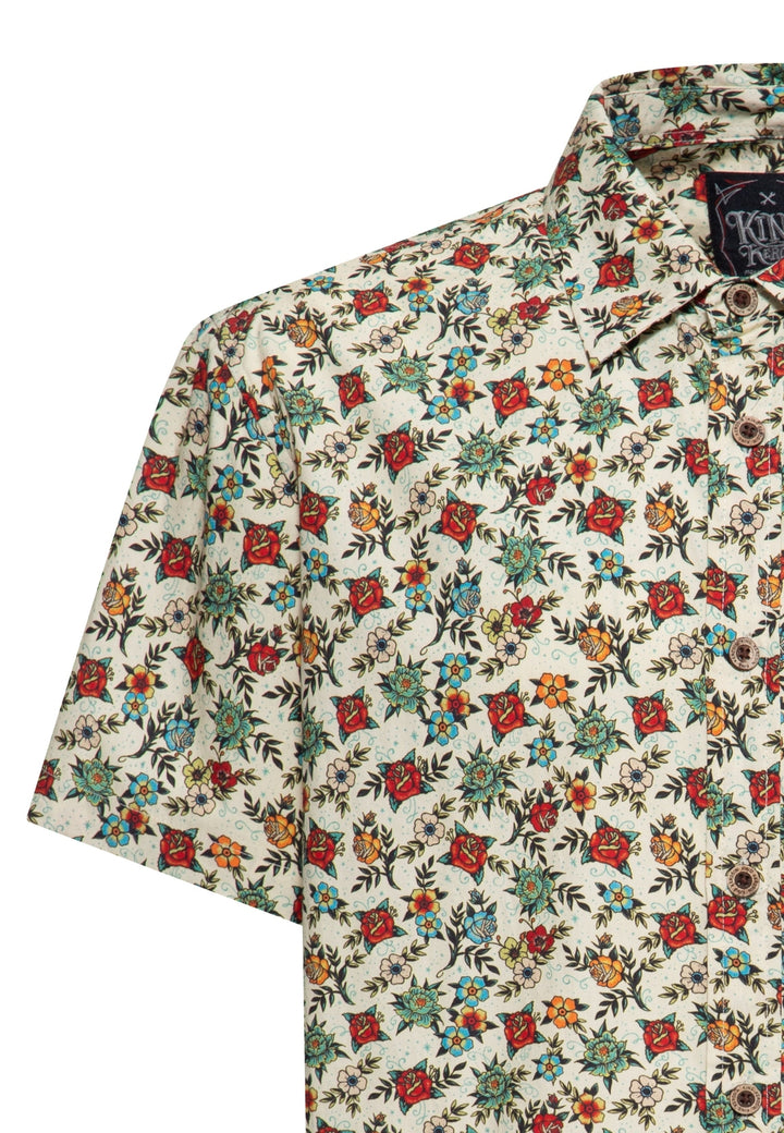 King Kerosin - Kurzarmhemd Tattoo Flowers