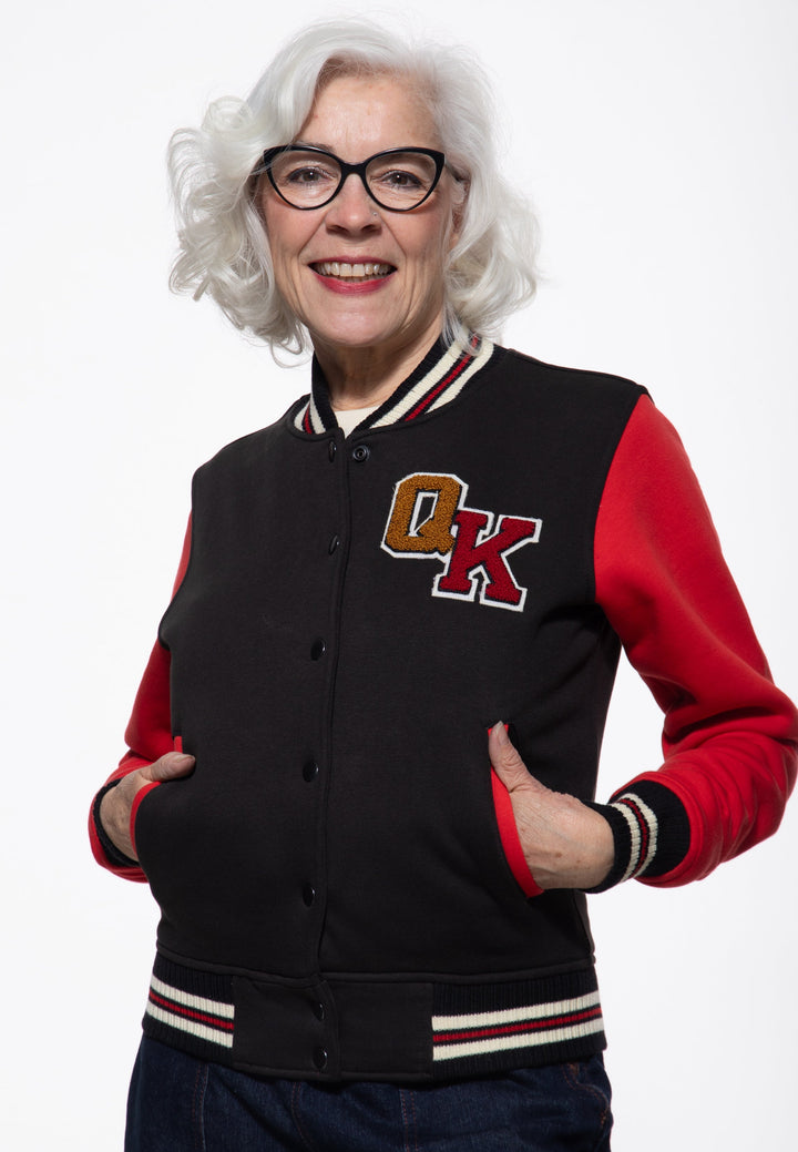Queen Kerosin - College Sweat Jacket »Q« in red