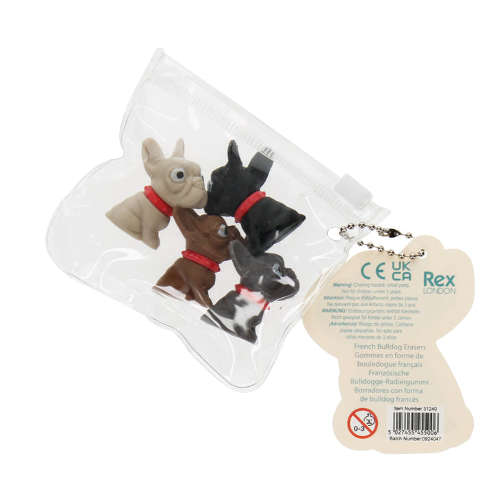 Radiergummi-Set Bulldoggen, 4 Stück