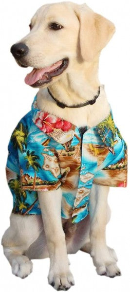 RJC Hawaii - Hunde Hawaiihemd Aqua