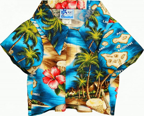 RJC Hawaii - Camicia Hawaii per cani Aqua