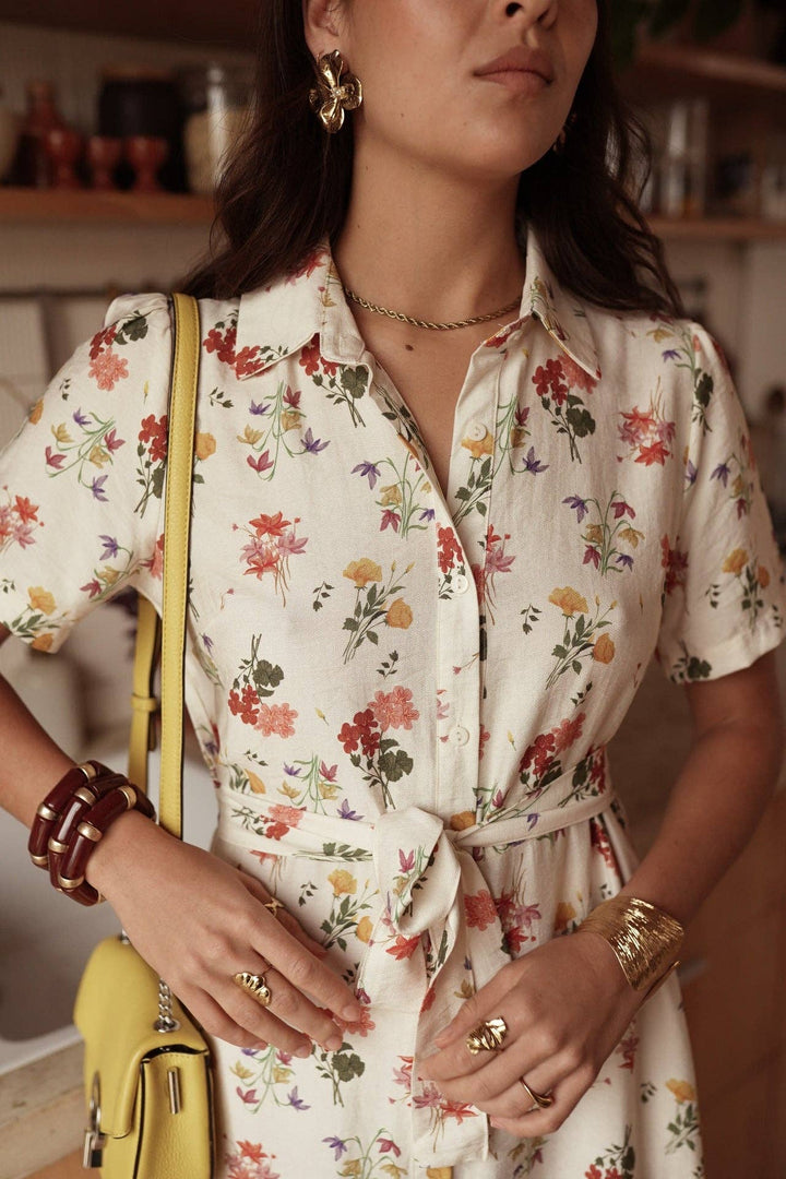 Nahara Flower Dress creme