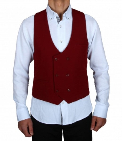 H.K. Mandel - Weste in Weinrot