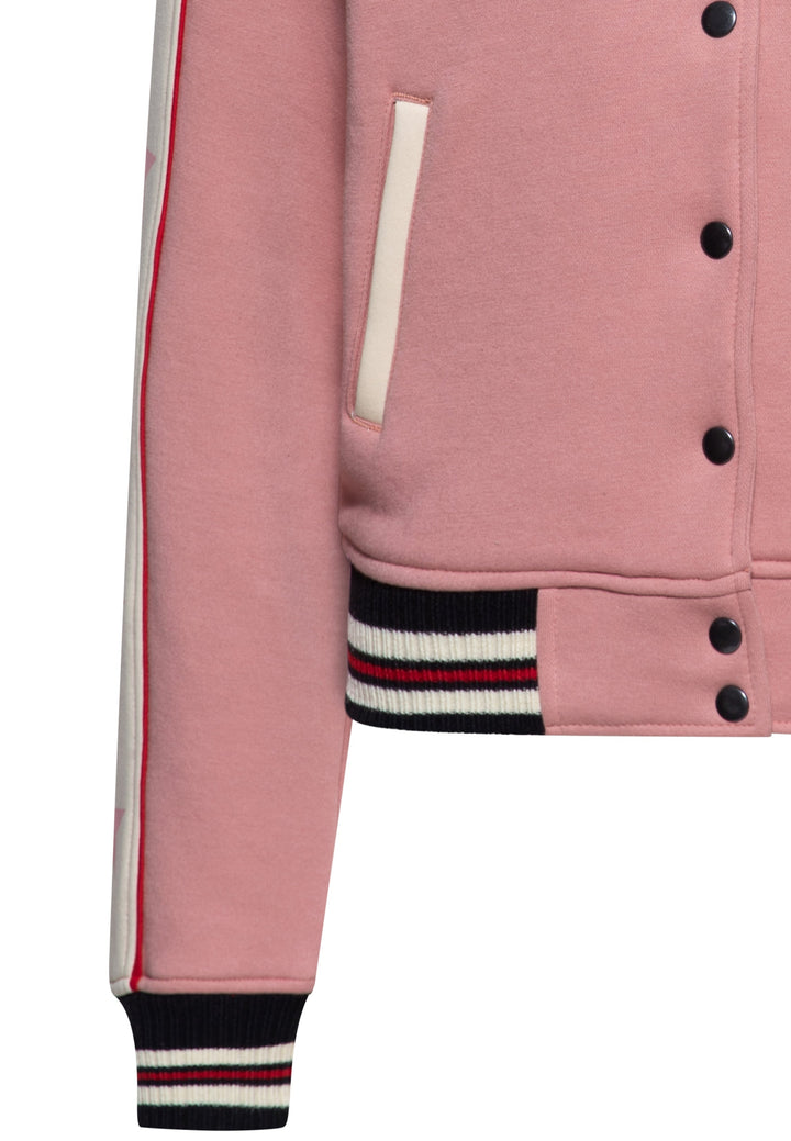 Queen Kerosin - Sweatjacke de collège »Q« en rouge