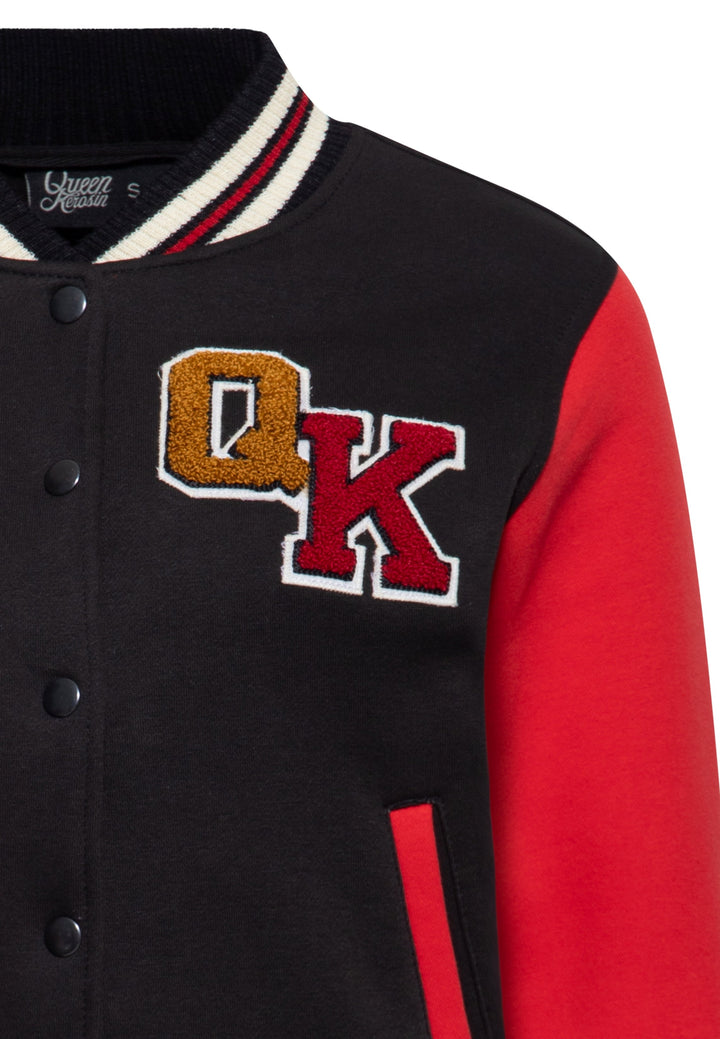 Queen Kerosin - College Sweat Jacket »Q« in red