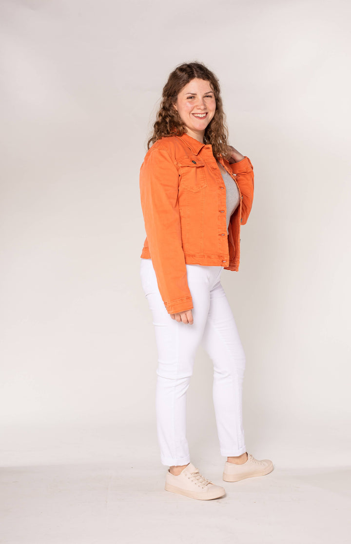Kurze Stretch-Jacke in navy