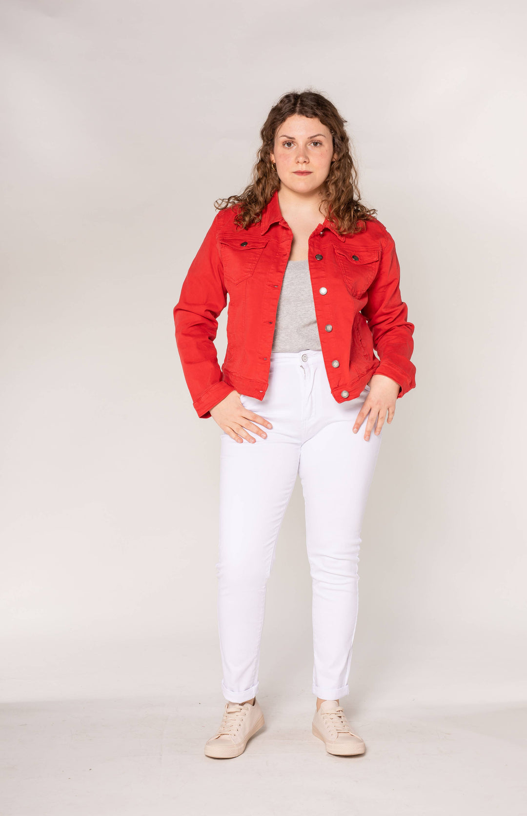 Kurze Stretch-Jacke in navy