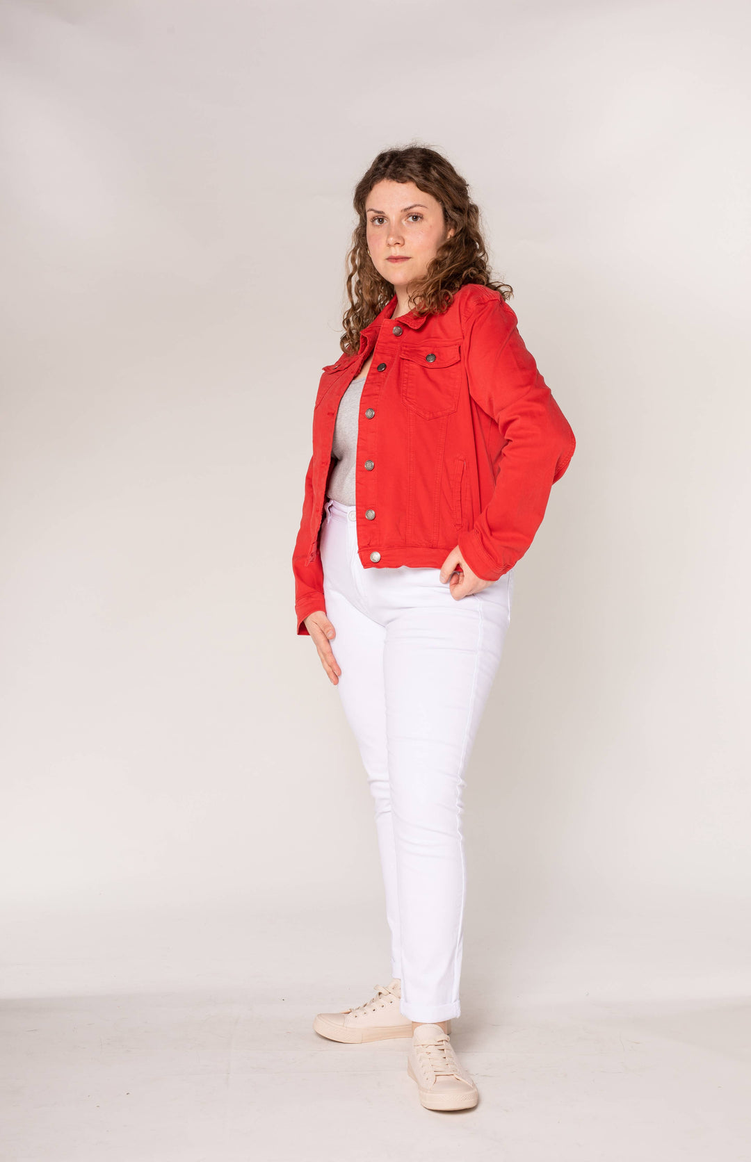 Kurze Stretch-Jacke in navy