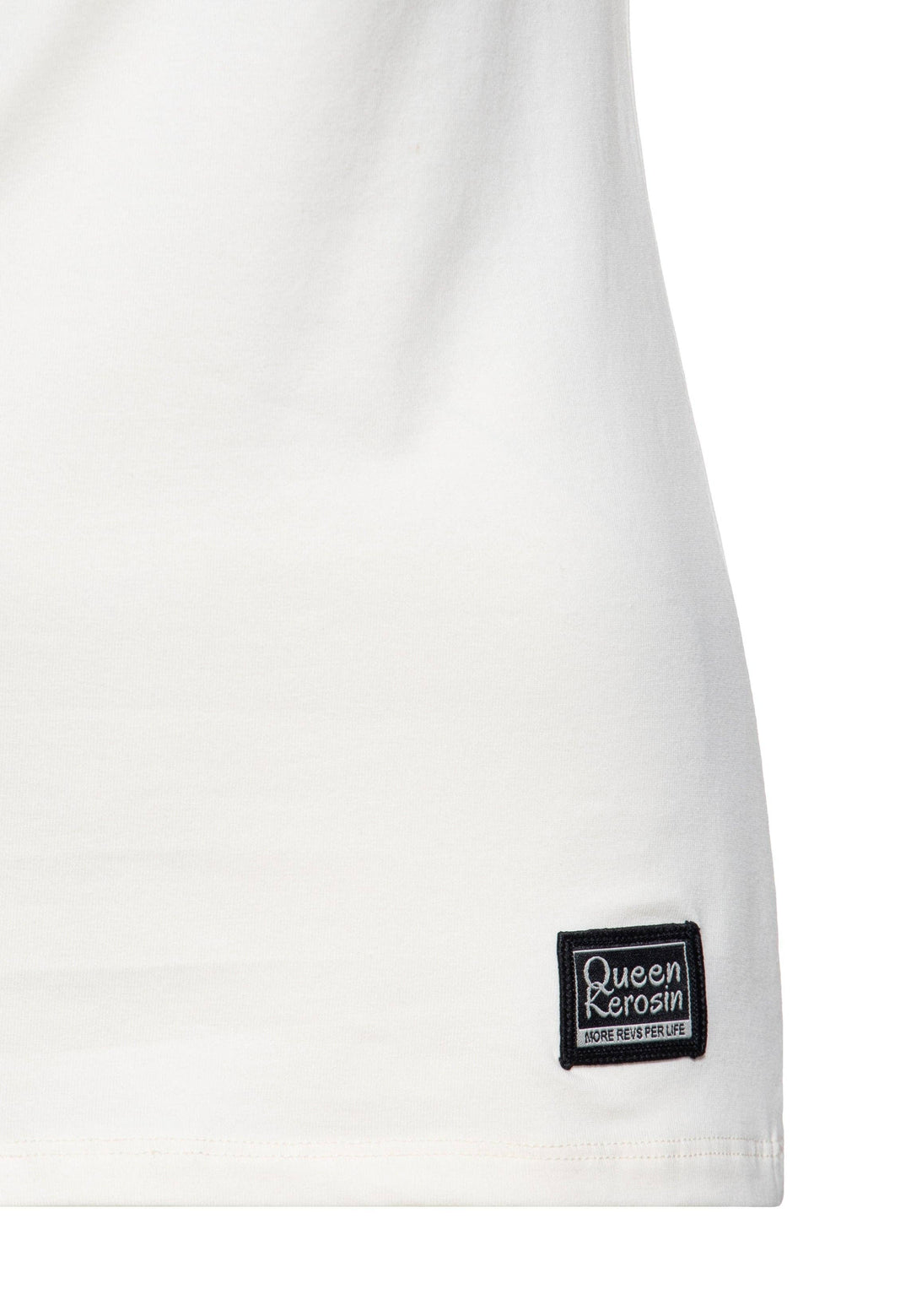 Queen Kerosin – T-Shirt "Ciao Bella" in offwhite