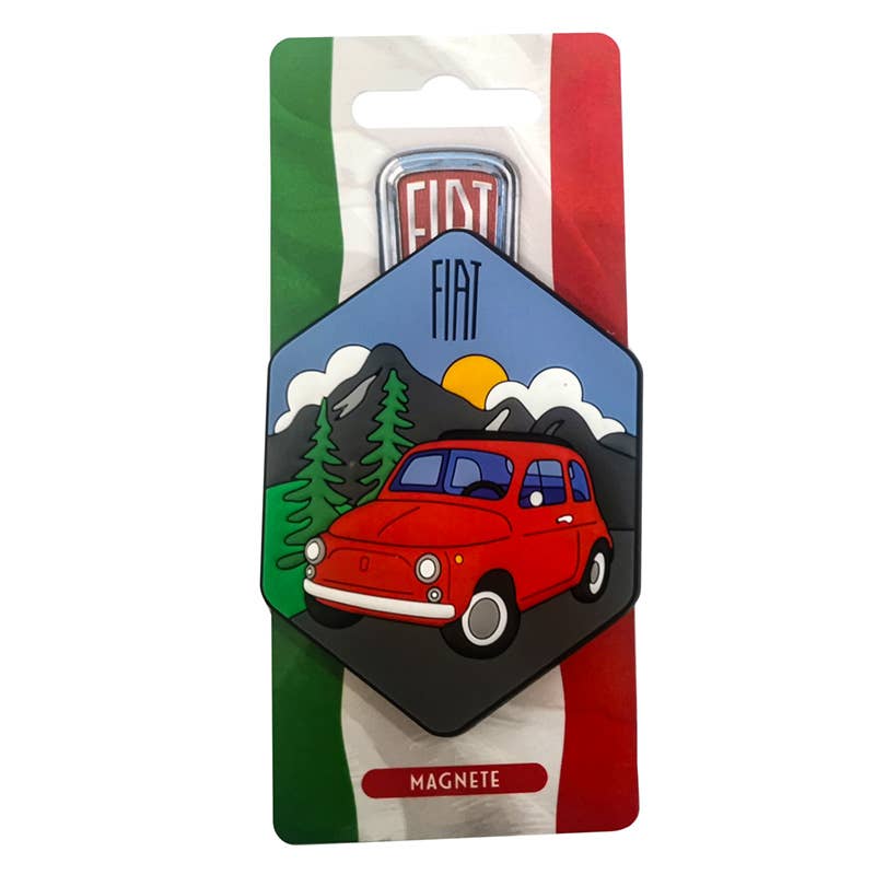 PVC Magnet Fiat 500 Dolomite Mountains