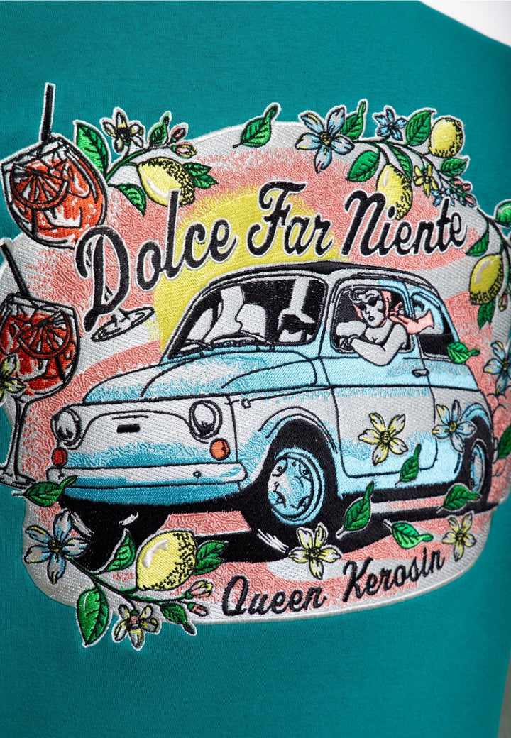 Queen Kerosin - Collegejacke Dolce far niente aqua