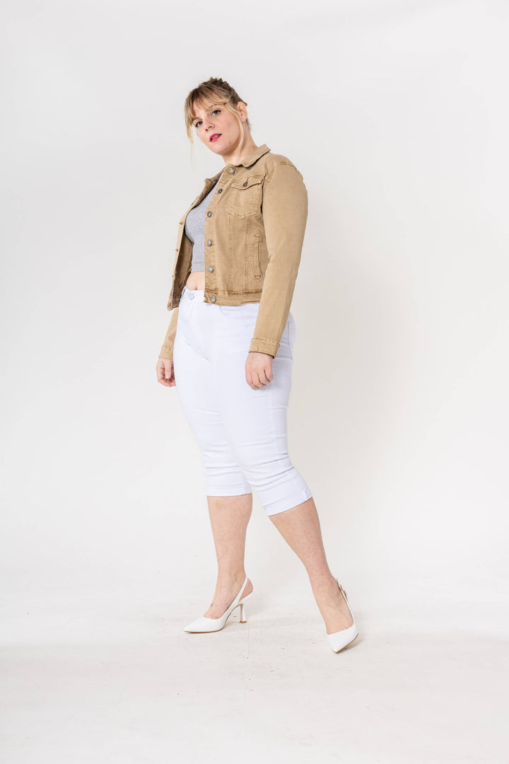Kurze Stretch-Jacke in navy