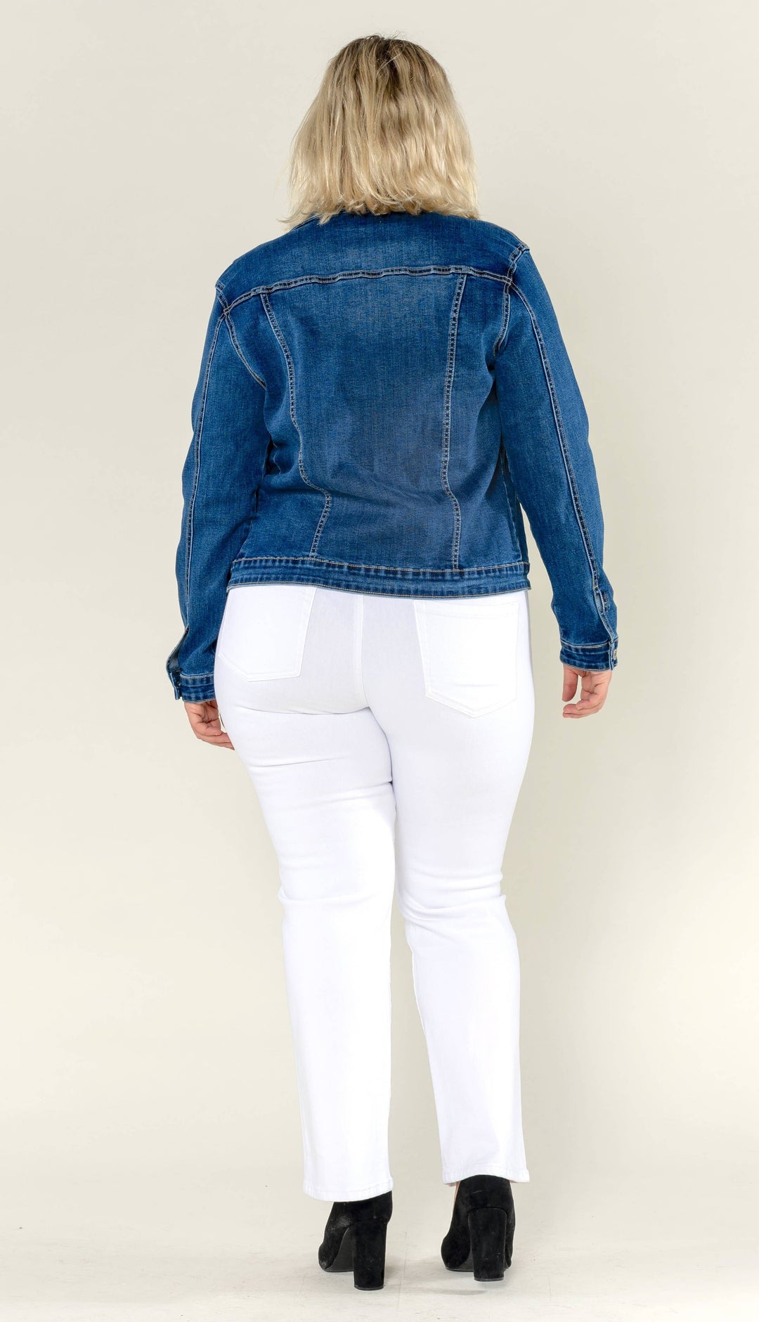 Stretch-Jeansjacke blau