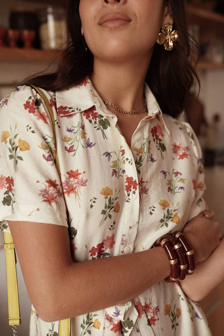 Nahara Flower Dress creme