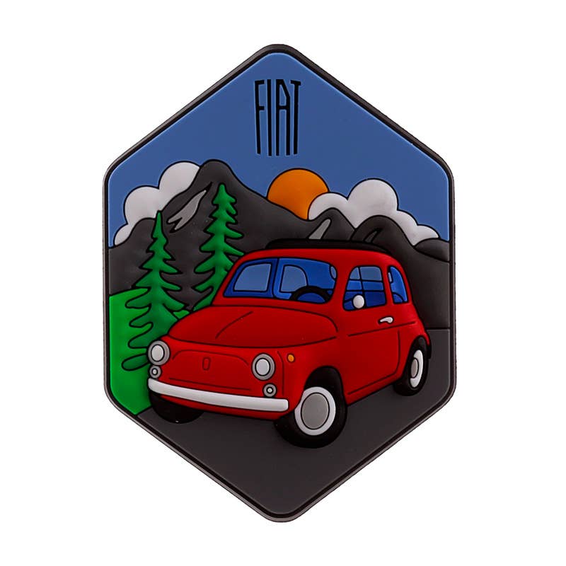 PVC Magnet Fiat 500 Dolomite Mountains