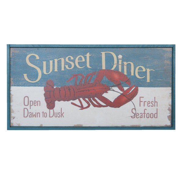 Clayre & Eef - Houten bord Sunset Diner