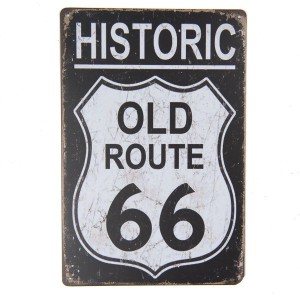 Clayre & Eef - Plaque en métal 20x30 Ancienne Route 66