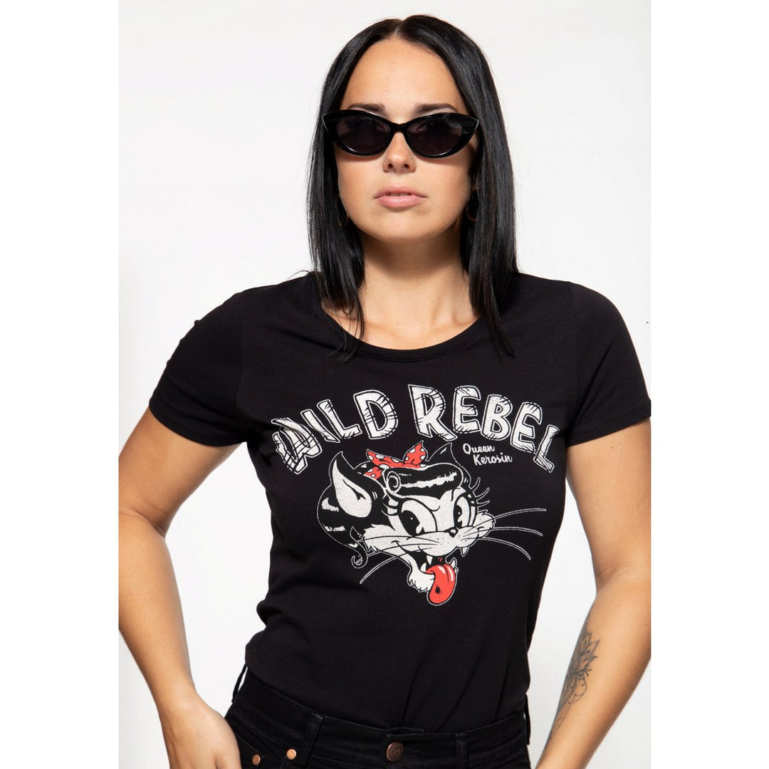 Queen Kerosin – T-Shirt Wild Rebel schwarz