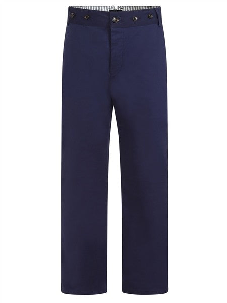 Collectif Menswear - Pantalones de tiro alto Ethan en azul