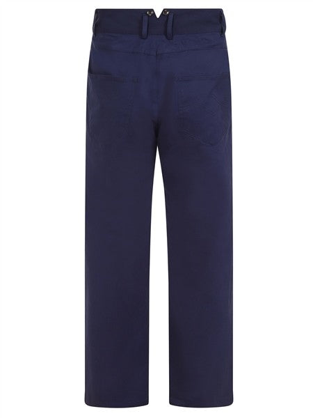 Collectif Menswear - Pantalones de tiro alto Ethan en azul