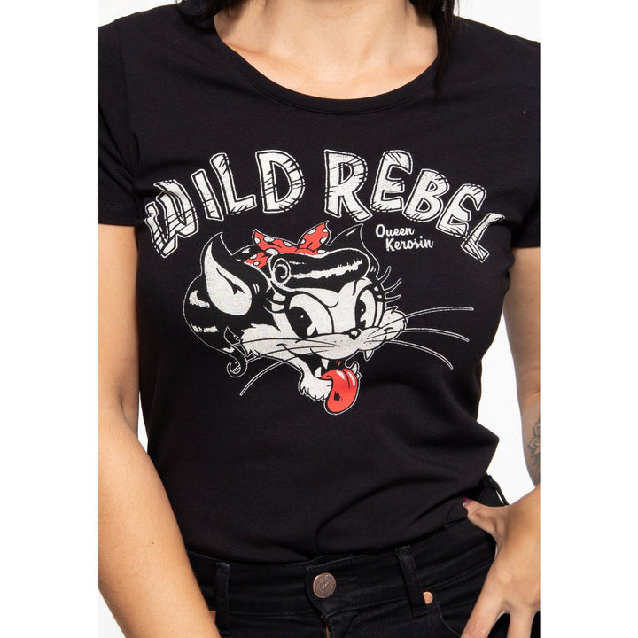 Queen Kerosin – T-Shirt Wild Rebel schwarz