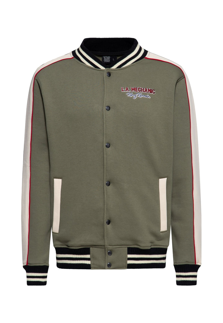 King Kerosin –  Collegejacke Long Beach Mechanic Dude khaki