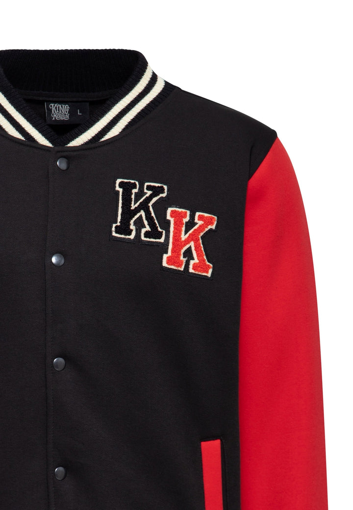 King Kerosin –  Collegejacke Faster than the Wind Red & Black