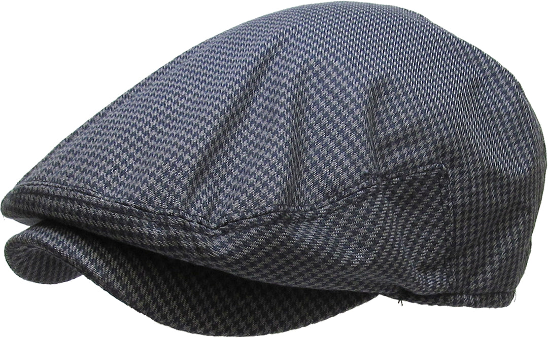 Chapeau Newsboy Classique Houndstooth noir-gris