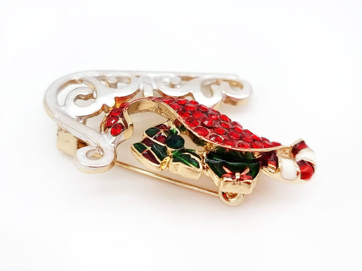 Weihnachtsbrosche „Santa's Sleigh“