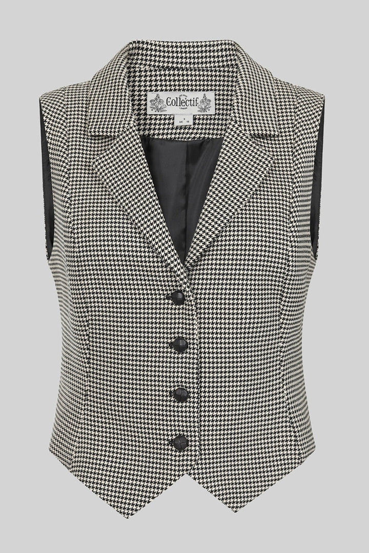 Collectif Dameskleding - Professor Puppytooth Vest