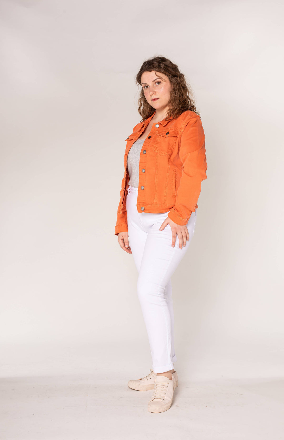 Kurze Stretch-Jacke in navy