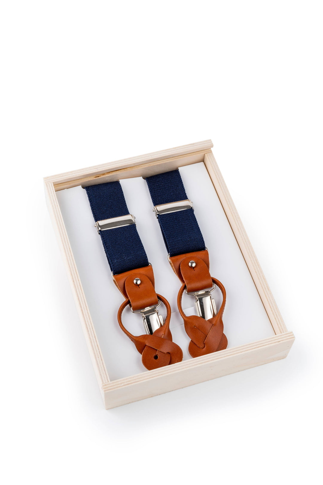 Valtico - Suspenders with buttons or clips, navy