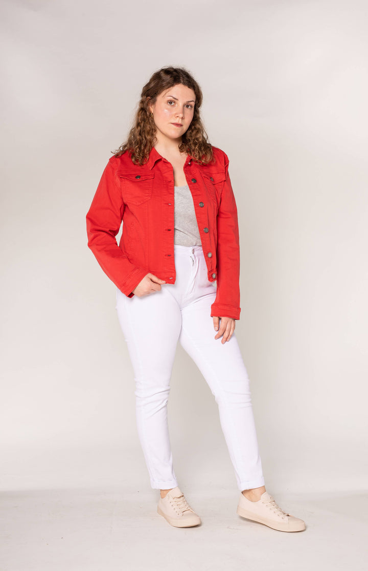 Kurze Stretch-Jacke in navy