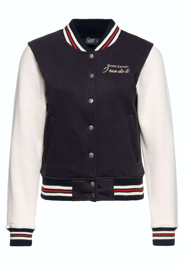 Queen Kerosin – Collegejacke "I Can Do It" in schwarz