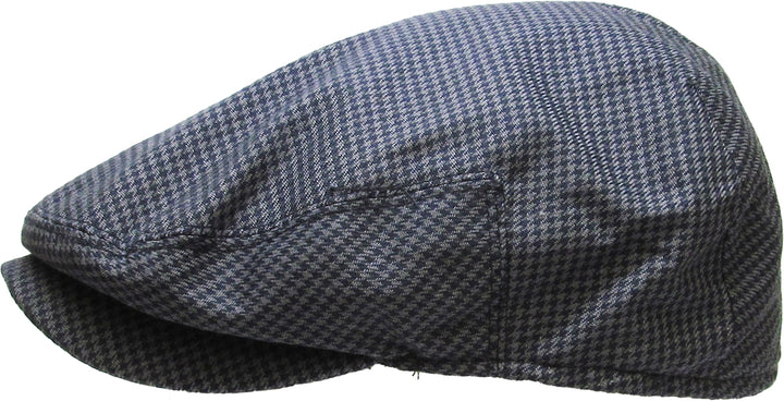 Chapeau Newsboy Classique Houndstooth noir-gris