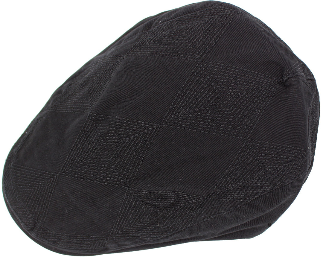 Classic Newsboy Ivy Cap, Diamond Pattern, Black