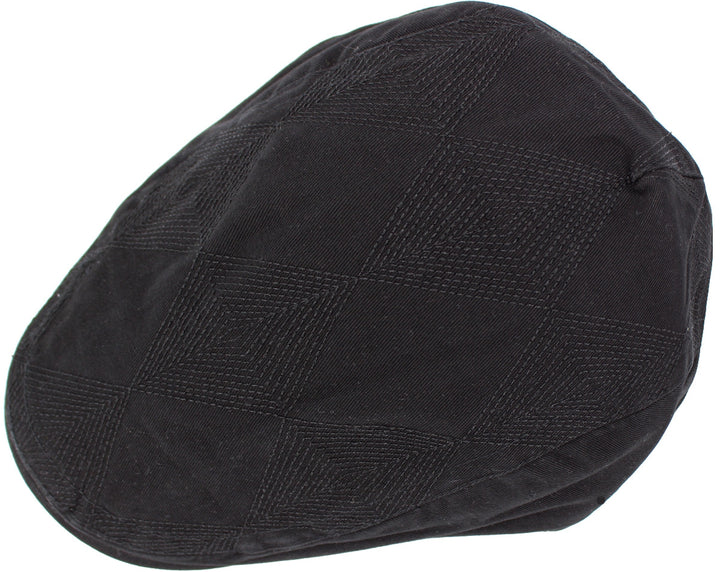 Casquette Newsboy Ivy Classique, motif losange, noir