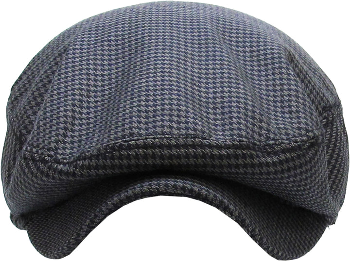 Chapeau Newsboy Classique Houndstooth noir-gris