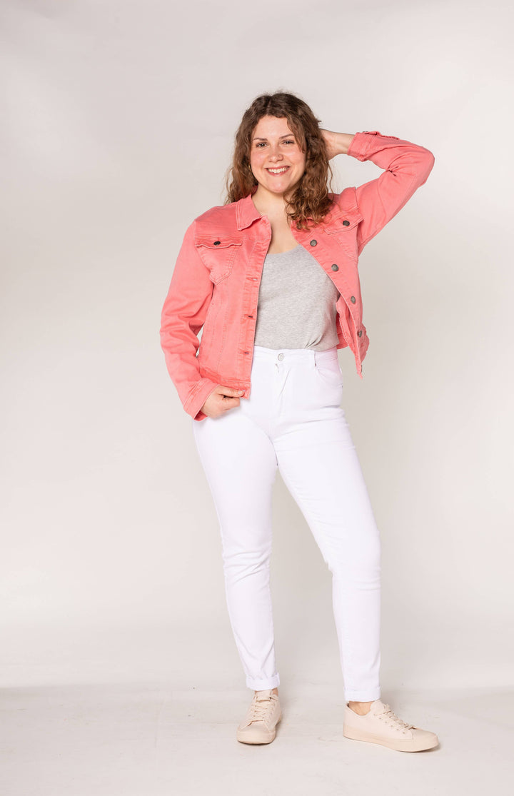 Kurze Stretch-Jacke in navy