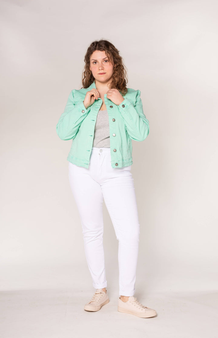 Kurze Stretch-Jacke in navy