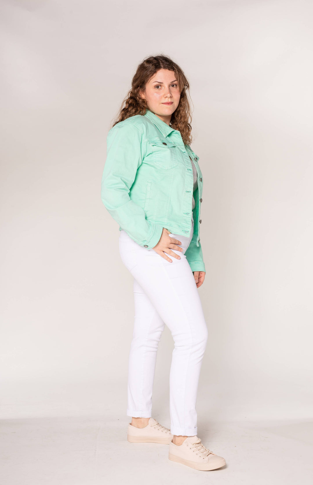 Kurze Stretch-Jacke in navy