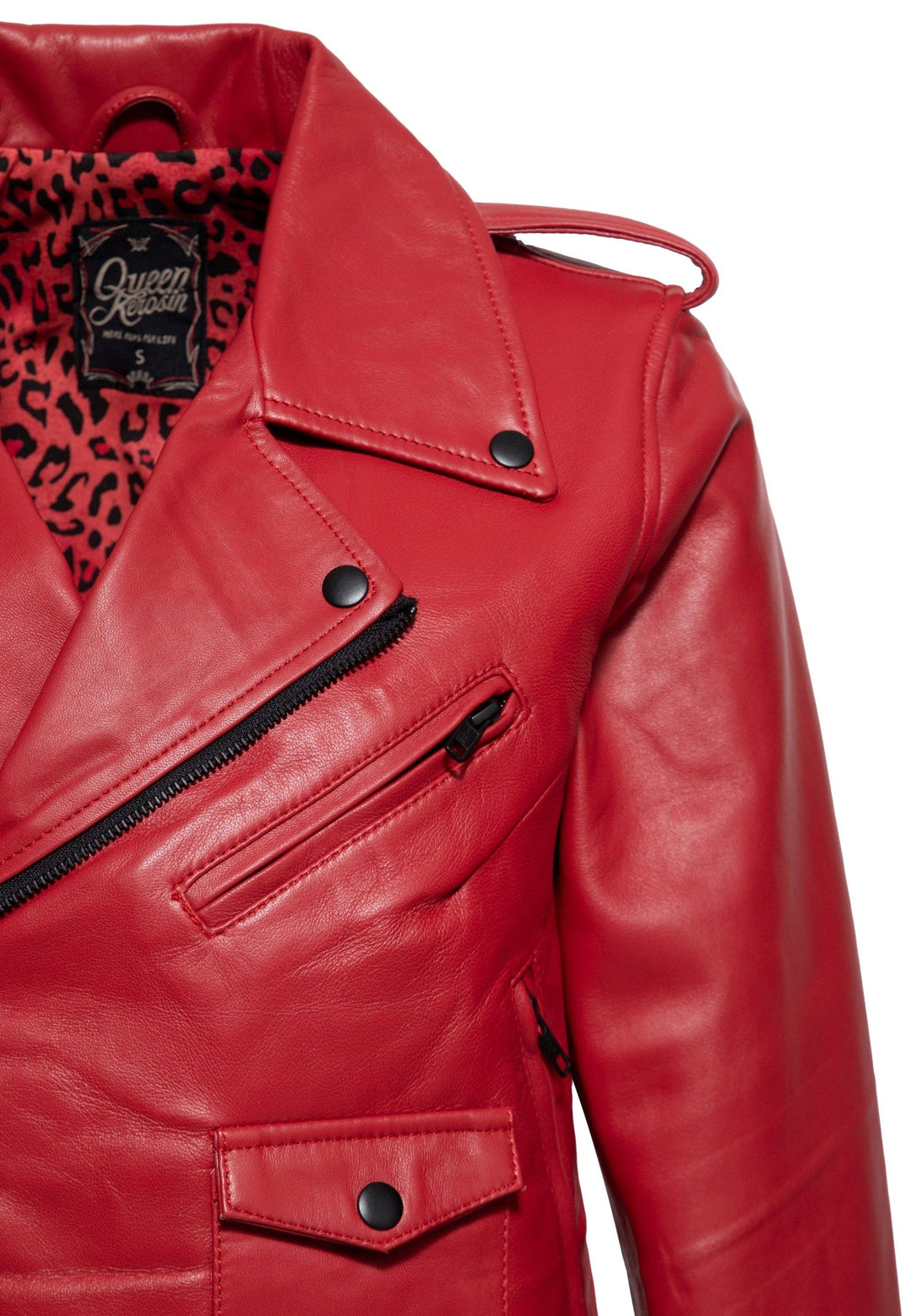 Queen Kerosin – Lederjacke Marlon rot