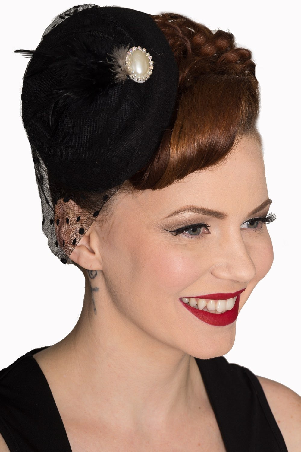 Banned Retro - All a Dream Fascinator in schwarz