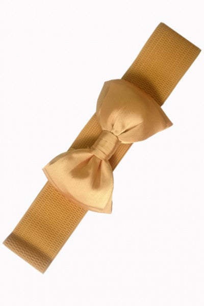 Banned Retro - Stretch Belt Bella Belt in mustard yellow