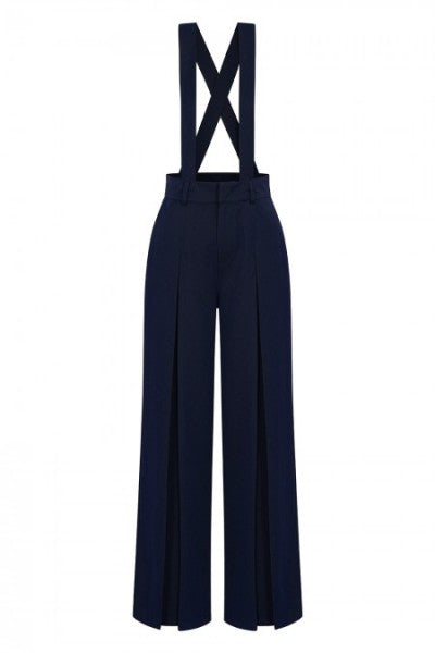 Banned Retro - Pantalon Classique en bleu marine